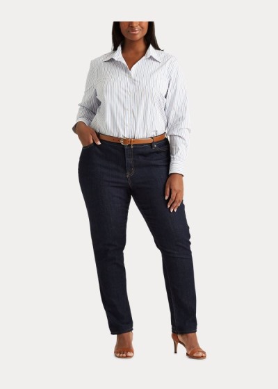 Women's Ralph Lauren Easy Care Striped Shirts | 219483PMS